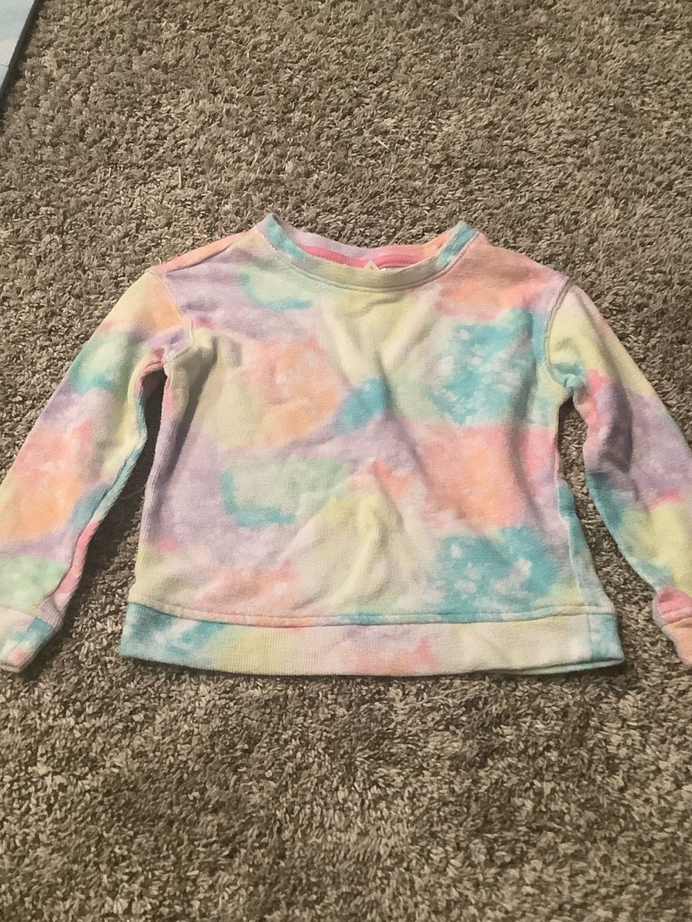 Girls' Pastel Tie-Dye Long-Sleeve Sweatshirt
